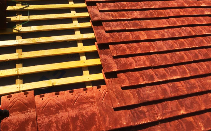 Rénovation de couverture de toit, Guingamp