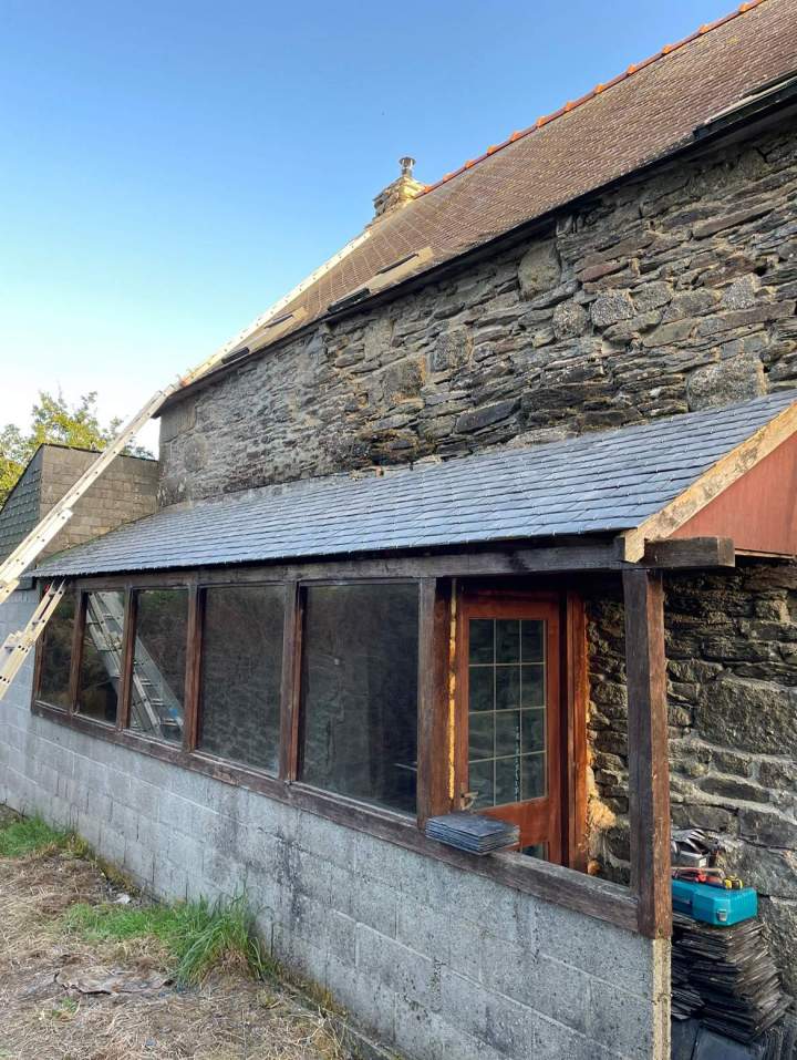 Réfection de toiture en ardoise, Guingamp