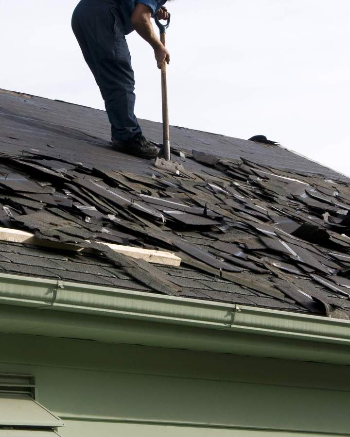 Démoussage de toiture, Guingamp 